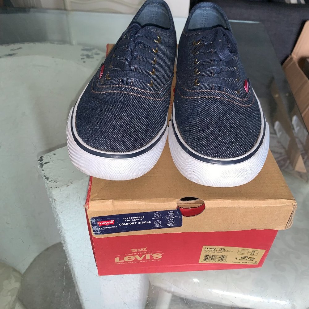Levi's Navy/ Brown Denim Sneakers